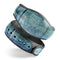 Blue and Green Tye-Dyed Wood - Decal Skin Wrap Kit for the Disney Magic Band