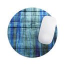 Blue and Green Tye-Dyed Wood// WaterProof Rubber Foam Backed Anti-Slip Mouse Pad for Home Work Office or Gaming Computer Desk