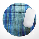 Blue and Green Tye-Dyed Wood// WaterProof Rubber Foam Backed Anti-Slip Mouse Pad for Home Work Office or Gaming Computer Desk