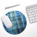 Blue and Green Tye-Dyed Wood// WaterProof Rubber Foam Backed Anti-Slip Mouse Pad for Home Work Office or Gaming Computer Desk