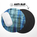 Blue and Green Tye-Dyed Wood// WaterProof Rubber Foam Backed Anti-Slip Mouse Pad for Home Work Office or Gaming Computer Desk