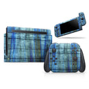 Blue and Green Tye-Dyed Wood // Skin Decal Wrap Kit for Nintendo Switch Console & Dock, Joy-Cons, Pro Controller, Lite, 3DS XL, 2DS XL, DSi, or Wii - Vinyl Skin Wrap for Nintendo Switch 2, OLED, Lite, Pro Controller, Wii & Classic Handhelds