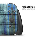 Blue and Green Tye-Dyed Wood // Skin Decal Wrap Kit for Nintendo Switch Console & Dock, Joy-Cons, Pro Controller, Lite, 3DS XL, 2DS XL, DSi, or Wii - Vinyl Skin Wrap for Nintendo Switch 2, OLED, Lite, Pro Controller, Wii & Classic Handhelds