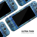 Blue and Green Tye-Dyed Wood // Skin Decal Wrap Kit for Nintendo Switch Console & Dock, Joy-Cons, Pro Controller, Lite, 3DS XL, 2DS XL, DSi, or Wii - Vinyl Skin Wrap for Nintendo Switch 2, OLED, Lite, Pro Controller, Wii & Classic Handhelds