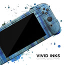 Blue and Green Tye-Dyed Wood // Skin Decal Wrap Kit for Nintendo Switch Console & Dock, Joy-Cons, Pro Controller, Lite, 3DS XL, 2DS XL, DSi, or Wii - Vinyl Skin Wrap for Nintendo Switch 2, OLED, Lite, Pro Controller, Wii & Classic Handhelds