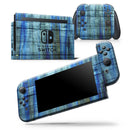 Blue and Green Tye-Dyed Wood - Skin Wrap Decal for Nintendo Switch Lite Console & Dock - 3DS XL - 2DS - Pro - DSi - Wii - Joy-Con Gaming Controller