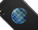 Blue and Green Tye-Dyed Wood - Skin Kit for PopSockets and other Smartphone Extendable Grips & Stands