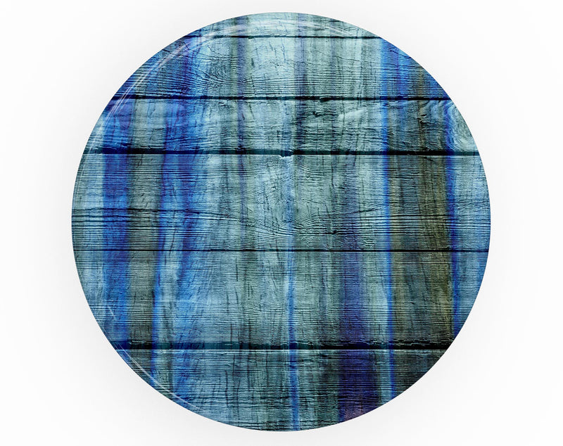 Blue and Green Tye-Dyed Wood - Skin Kit for PopSockets and other Smartphone Extendable Grips & Stands