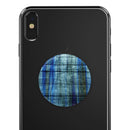 Blue and Green Tye-Dyed Wood - Skin Kit for PopSockets and other Smartphone Extendable Grips & Stands