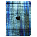 Blue and Green Tye-Dyed Wood - Full Body Skin Decal for the Apple iPad Pro 12.9", 11", 10.5", 9.7", Air or Mini (All Models Available)