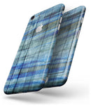 Blue and Green Tye-Dyed Wood - Skin-kit for the iPhone 8 or 8 Plus