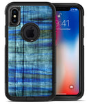 Blue and Green Tye-Dyed Wood - iPhone X OtterBox Case & Skin Kits