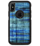 Blue and Green Tye-Dyed Wood - iPhone X OtterBox Case & Skin Kits