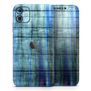 Blue and Green Tye-Dyed Wood  - Protective Skin Wrap & Decal – Compatible with iPhone SE to iPhone 17 Pro Max (All Models)