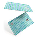 Blue and Green Watercolor Stripes - Premium Protective Decal Skin-Kit for the Apple Credit Card