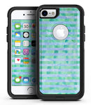 Blue and Green Watercolor Stripes - iPhone 7 or 8 OtterBox Case & Skin Kits
