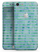 Blue and Green Watercolor Stripes - Skin-kit for the iPhone 8 or 8 Plus