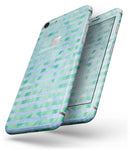 Blue and Green Watercolor Stripes - Skin-kit for the iPhone 8 or 8 Plus