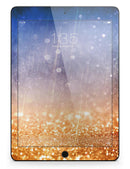 Blue and Orange Scratched Surface with Glowing Gold - iPad Pro 97 - View 6.jpg