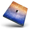 Blue and Orange Scratched Surface with Glowing Gold - iPad Pro 97 - View 2.jpg