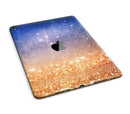 Blue and Orange Scratched Surface with Glowing Gold - iPad Pro 97 - View 5.jpg