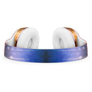 Blue and Orange Scratched Surface with Glowing Gold Full-Body Skin Kit for the Beats by Dre Solo 3 Wireless Headphones