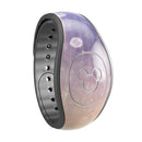 Blue and Orange Scratched Surface with Glowing Gold - Decal Skin Wrap Kit for the Disney Magic Band