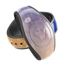 Blue and Orange Scratched Surface with Glowing Gold - Decal Skin Wrap Kit for the Disney Magic Band