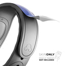 Blue and Orange Scratched Surface with Glowing Gold - Decal Skin Wrap Kit for the Disney Magic Band