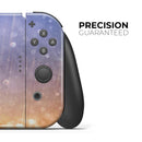 Blue and Orange Scratched Surface with Glowing Gold // Skin Decal Wrap Kit for Nintendo Switch Console & Dock, Joy-Cons, Pro Controller, Lite, 3DS XL, 2DS XL, DSi, or Wii - Vinyl Skin Wrap for Nintendo Switch 2, OLED, Lite, Pro Controller & Wii