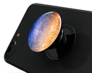 Blue and Orange Scratched Surface with Glowing Gold - Skin Kit for PopSockets and other Smartphone Extendable Grips & Stands