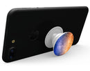 Blue and Orange Scratched Surface with Glowing Gold - Skin Kit for PopSockets and other Smartphone Extendable Grips & Stands