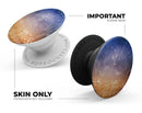 Blue and Orange Scratched Surface with Glowing Gold - Skin Kit for PopSockets and other Smartphone Extendable Grips & Stands