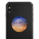 Blue and Orange Scratched Surface with Glowing Gold - Skin Kit for PopSockets and other Smartphone Extendable Grips & Stands