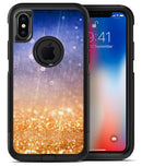 Blue and Orange Scratched Surface with Glowing Gold - iPhone X OtterBox Case & Skin Kits