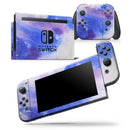 Blue and Pink Watercolor Spill - Skin Wrap Decal for Nintendo Switch Lite Console & Dock - 3DS XL - 2DS - Pro - DSi - Wii - Joy-Con Gaming Controller
