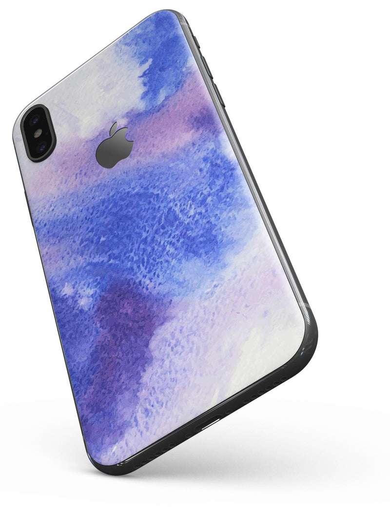 Blue and Pink Watercolor Spill - iPhone X Skin-Kit