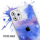 Blue and Pink Watercolor Spill - Vinyl Skin Wrap for iPhone 17 Pro Max, 17 Pro, 17 Air, 17, 16 & All Models — Soft Matte or Ultra Gloss