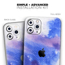 Blue and Pink Watercolor Spill - Vinyl Skin Wrap for iPhone 17 Pro Max, 17 Pro, 17 Air, 17, 16 & All Models — Soft Matte or Ultra Gloss