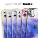 Blue and Pink Watercolor Spill - Vinyl Skin Wrap for iPhone 17 Pro Max, 17 Pro, 17 Air, 17, 16 & All Models — Soft Matte or Ultra Gloss