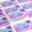 Blue and Pinkish Absorbed Watercolor Texture - Premium Protective Decal Skin-Kit for the Apple Credit Card