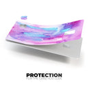 Blue and Pinkish Absorbed Watercolor Texture - Premium Protective Decal Skin-Kit for the Apple Credit Card