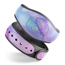Blue and Pinkish Absorbed Watercolor Texture - Decal Skin Wrap Kit for the Disney Magic Band