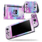 Blue and Pinkish Absorbed Watercolor Texture - Skin Wrap Decal for Nintendo Switch Lite Console & Dock - 3DS XL - 2DS - Pro - DSi - Wii - Joy-Con Gaming Controller