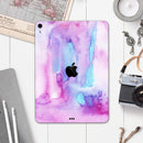 Blue and Pinkish Absorbed Watercolor Texture - Full Body Skin Decal for the Apple iPad Pro 12.9", 11", 10.5", 9.7", Air or Mini (All Models Available)
