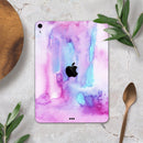 Blue and Pinkish Absorbed Watercolor Texture - Full Body Skin Decal for the Apple iPad Pro 12.9", 11", 10.5", 9.7", Air or Mini (All Models Available)