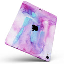 Blue and Pinkish Absorbed Watercolor Texture - Full Body Skin Decal for the Apple iPad Pro 12.9", 11", 10.5", 9.7", Air or Mini (All Models Available)
