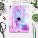 Blue and Pinkish Absorbed Watercolor Texture - Full Body Skin Decal for the Apple iPad Pro 12.9", 11", 10.5", 9.7", Air or Mini (All Models Available)