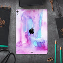 Blue and Pinkish Absorbed Watercolor Texture - Full Body Skin Decal for the Apple iPad Pro 12.9", 11", 10.5", 9.7", Air or Mini (All Models Available)