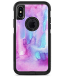 Blue and Pinkish Absorbed Watercolor Texture - iPhone X OtterBox Case & Skin Kits